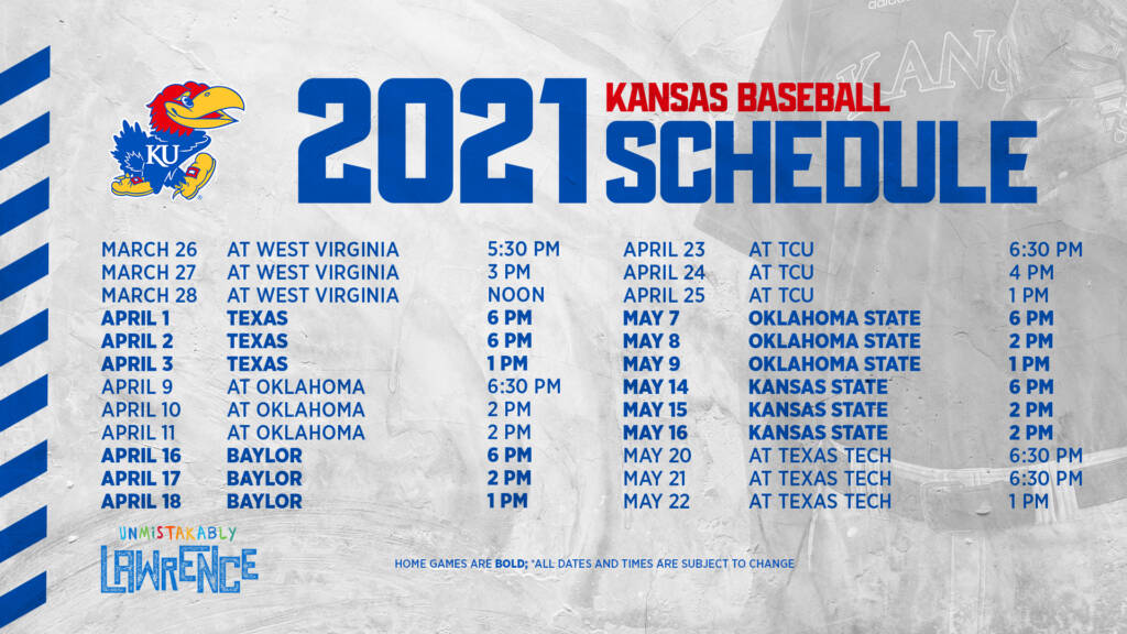 Ku Basketball Schedule 2022 Printable ⚾ Baseball Releases 2021 Big 12 Schedule – Kansas Jayhawks