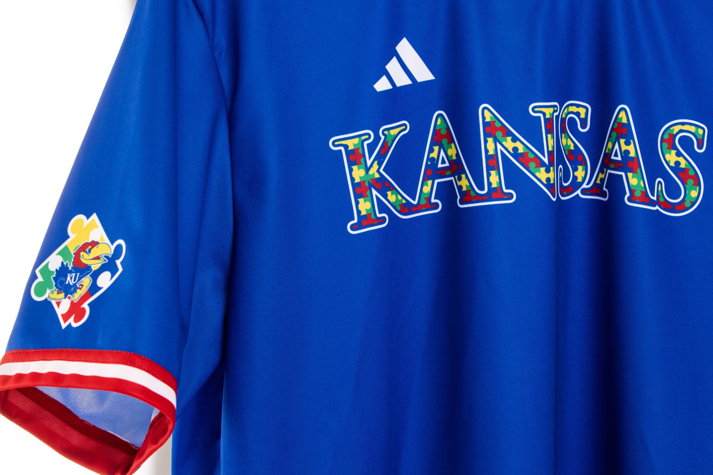 📸 Kansas Baseball National Autism Awareness Day Uniforms – Kansas